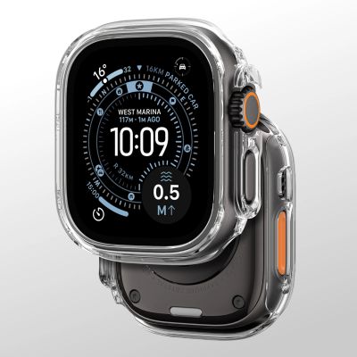 11. AmazingThing Minimalistische Schutzhülle für Apple Watch Ultra 3 49 mm – Transparent