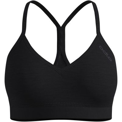 Sport-BH Odlo Merino Soft Sport Bra – Schwarz, Größe: M