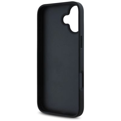 7. Guess Grained Roses Big 4G Logo Hülle für iPhone 16 - Schwarz