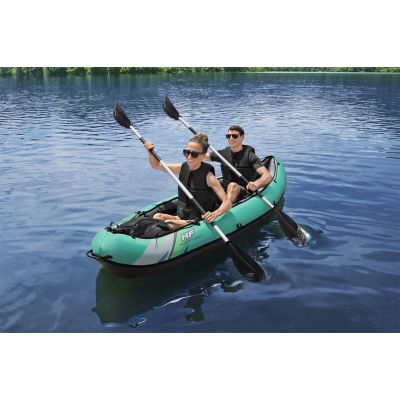 11. Bestway 65052 / 24 Sport Kajak 2-Sitzer Schwarz, Grün, Grau, Mint Acrylnitril-Butadien-Styrol (ABS), Nylon, Polyester, Polypropylen (PP), Polyvinylchlorid (PVC) Aufblasbares Kajak