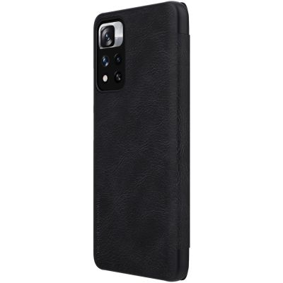 4. Nillkin Qin Case Hülle für Xiaomi Redmi Note 11 Pro+ (China) / Redmi Note 11 Pro (China) / Mi11i HyperCharge Kameraschutz Holster Cover Flip Case Schwarz