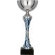 3. Silberner und blauer Metallbecher