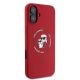 4. Karl Lagerfeld Silikon Karl&Choupette Heads Ring MagSafe Case für iPhone 16 Plus - Rot