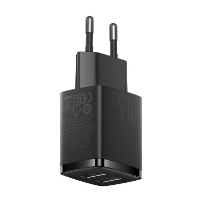 4. Baseus Compact Ladegerät 2x USB 10,5W schwarz (CCXJ010201)