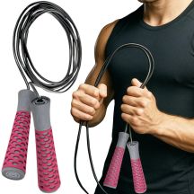 FITNESS-SPRUNGSEIL PVC 300CM PINK ENERO FIT