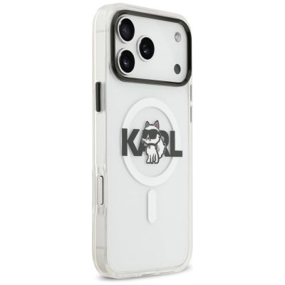 4. Karl Lagerfeld IML Choupette Sketch Logo MagSafe Case für iPhone 17 Pro – Transparent