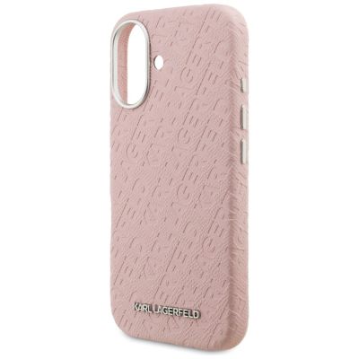 6. Karl Lagerfeld FW Stamped Karl MagSafe iPhone 16 Hülle - Pink