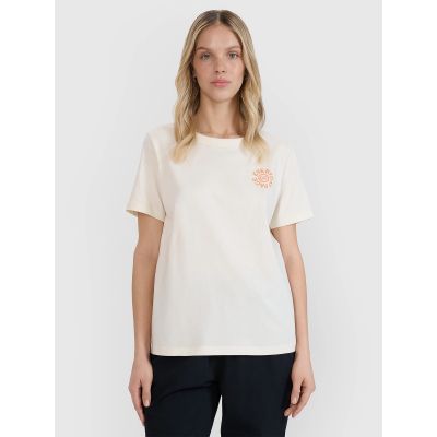 Übergroßes bedrucktes Damen-T-Shirt 4F 4FWSS25TTSHF1994-11S
