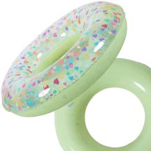 Schwimmring 90 cm Herzen Grün 35663