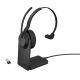 Jabra 25599-899-989 Kopfhörer/Headset, kabelgebunden und kabellos, mit Kopfbügel, Bluetooth-Ladestation für Büro/Callcenter, Schwarz