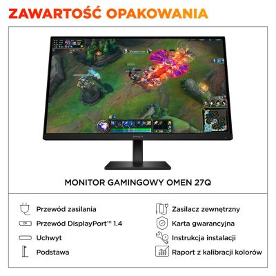 5. HP LED-Monitor, QHD 27" OMEN 27q G2 (AV4H6E9) 180 Hz