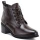 Damen-Ankle-Boots aus Leder mit Schnürung, Schokoladenbraun, Vinceza EN27-133107