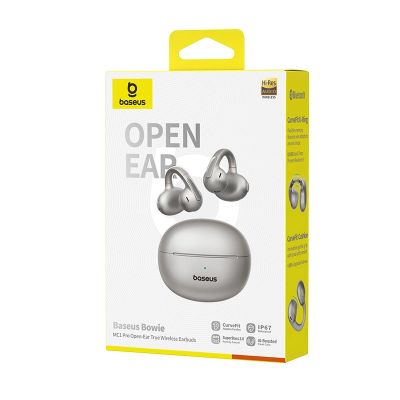 2. Baseus Bowie MC1 Pro OWS Kopfhörer mit Clip – Silber