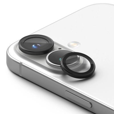 3. Ringke Kamera-Rahmenschutz 2er-Pack für iPhone 16 / 16 Plus - Schwarz