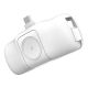 4. Wozinsky WF16-YCS 5000 mAh 15 W USB-C Mini-Powerbank mit integriertem USB-C-Kabel und Apple Watch Ladegerät – Weiß