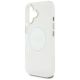 6. Guess IML Metal Colored Circle Classic Logo MagSafe Hülle für iPhone 16 - Weiß