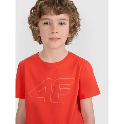 4. Normales bedrucktes Jungen-T-Shirt 4F 4FJRAW25TTSHM3261-62S