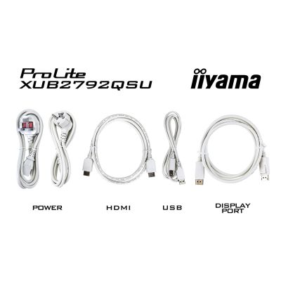 10. iiyama ProLite XUB2792QSU-W6 Computermonitor 68,6 cm (27") 2560 x 1440 px Wide Quad HD LED Weiß