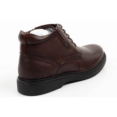 4. Lee Cooper Herrenschuhe, elegante braune Leder-Stiefeletten mit Isolierung