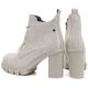 5. Cremefarbene Damen-Ankle-Boots mit Blockabsatz, Modell M.Daszyński SA218-8