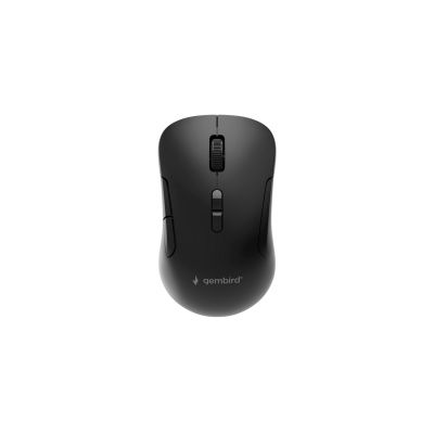 4. GEMBIRD Kabellose Maus Dual-Modus (2,4 GHz + Bluetooth) 1600 DPI, 7 Tasten, Schwarz