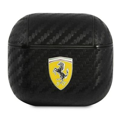 Ferrari FESA3CABK AirPods 3 Hülle schwarz/schwarz On Track PU Carbon