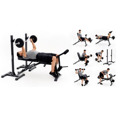 18. ZIPRO SUPERSET Verstellbare Trainingsbank, verstellbare Rückenlehne, verstellbarer Sitz, Fitnessstudio, Heimstudio, Schwarz
