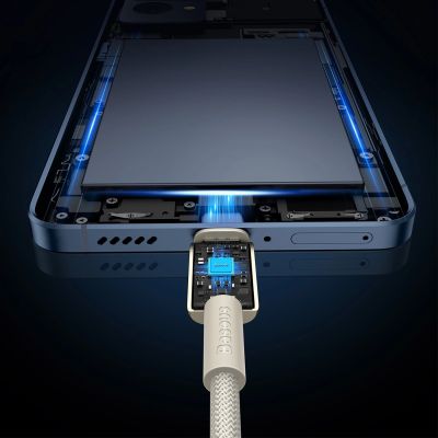 7. Baseus Tungsten Gold USB-C / USB-C-Kabel 100 W 1 m – Gold