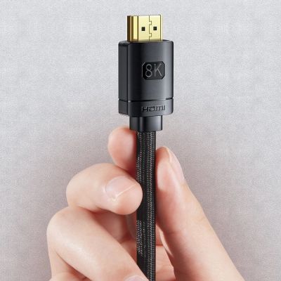 17. Baseus HDMI 2.1 Kabel 8K 60 Hz 48 Gbps / 4K 120 Hz / 2K 144 Hz 3D eARC QMS Dynamic HDR VRR ALLM 3 m schwarz (CAKGQ-L01)