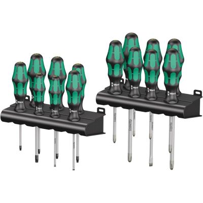 WERA Schraubendreher-Set, 14-teilig + 2 Kleiderbügel