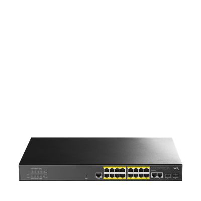 5. Cudy GS2018PS2 Managed L2 Gigabit Ethernet (10/100/1000) PoE-Unterstützung 1 HE Schwarz