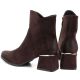 5. Potocki Stiefeletten aus Wildleder mit hohem Absatz für Damen in Schokoladenbraun, Größe S12875