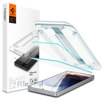 Spigen Glas.tR EZ FIT Panzerglas 2er-Pack für Samsung Galaxy S25 Ultra – transparent