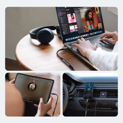 12. Joyroom SY-C01 USB-C DAC-Adapter auf 3,5-mm-Miniklinke – Schwarz