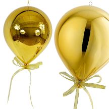 SICHERER BALLONBEUTEL AUS KUNSTSTOFF, DURCHMESSER 30 CM - GOLD