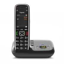 Gigaset E720A Analog/DECT-Telefon mit Anrufername und -ID, Schwarz