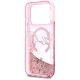 7. Karl Lagerfeld Flüssigglitzer-MagSafe-Hülle mit Karl-Schriftzug-Logo für iPhone 17 Pro – Pink