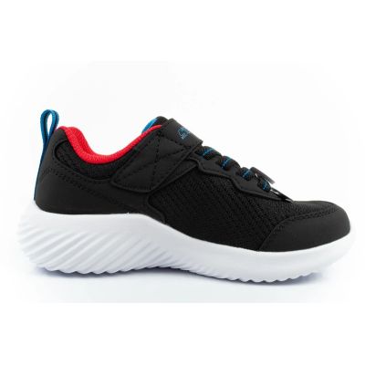 4. Skechers Bounder Kindersportschuhe mit Klettverschluss, leicht, modisch, schwarz