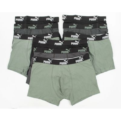 2. Puma Herren-Boxershorts, 9er-Pack, Schwarz, Grau, Khaki, bequeme Baumwolle