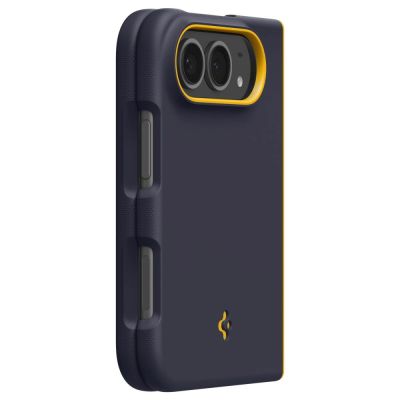 4. Spigen Nano Pop MagSafe iPhone Duo Hülle – Marineblau und Gelb