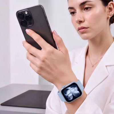 7. Tech-Protect Silikonarmband für Apple Watch 40/41/42 mm – Blau