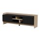 2. PORTO 2D TV-Schrank 150x38x50 Eiche/Schwarz
