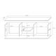 2. TV-Schrank SOHO 180 weiß/grau glänzend