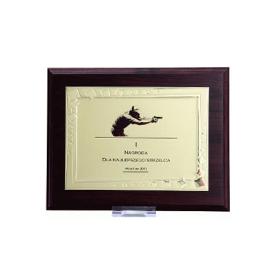 2. Diplom aus Kunststoff mit gravierter Metallplatte