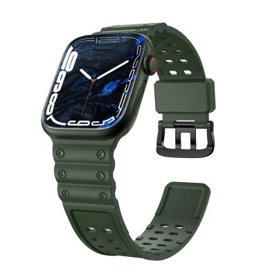 Armband Triple Protection für Apple Watch 38 / 40 / 41 mm Armband - grün