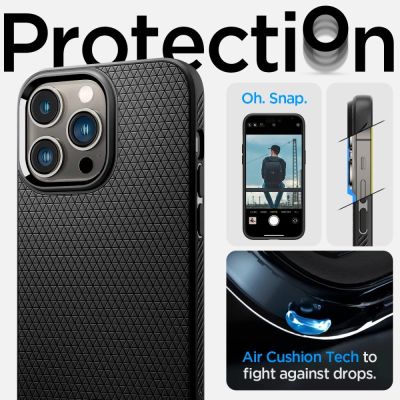 19. Spigen Liquid Air Hülle für iPhone 14 Pro – Mattschwarz