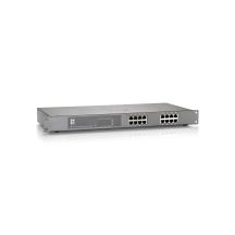 LevelOne FEP-1612 Netzwerk-Switch, unmanaged Fast Ethernet (10/100), PoE-Unterstützung, Grau