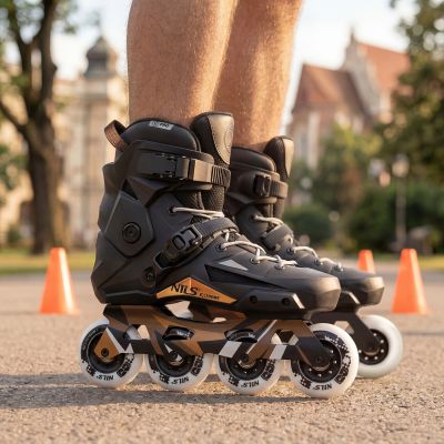 8. NA1601 SLALOM ROLLER SKATES SLAYD BLACK GRÖSSE 42 NILS EXTREME