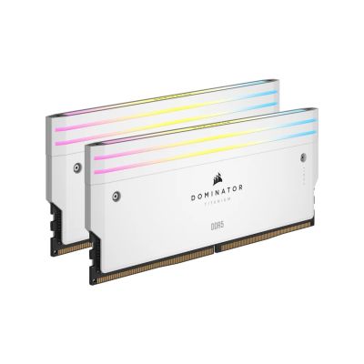 7. Corsair 32 GB PC 7000 CL34 DDR5-Speicherkit, 2 x 16 GB, Dominator T RGB Weiß, Einzelhandel