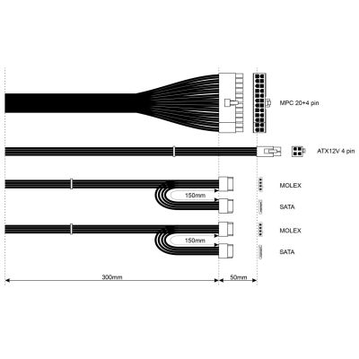 5. Akyga AK-S1-300 Netzteilmodul 300 W 20+4 Pin ATX SFX Silber